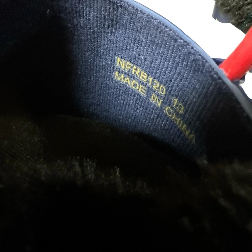 NOVA Navy Space Rocket Rain Boots with Removable Fur Lining - Kids Size 13